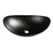 Hand Hammered Aluminum 19 inch Harbor Oval Vessel Bathroom Sink - Matte Black